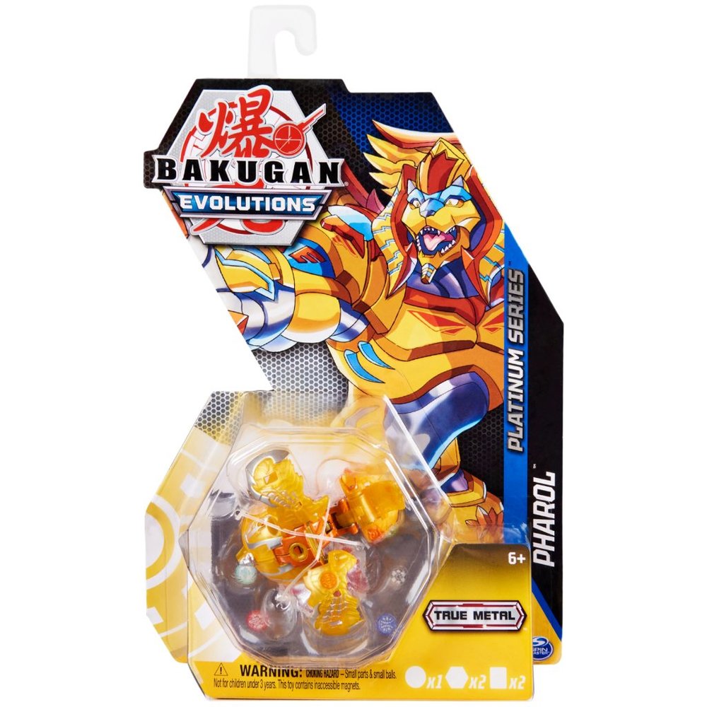 BAKUGAN EVOLUTIONS PLATINUM SERIES TRUE METAL - GOLD PHAROL